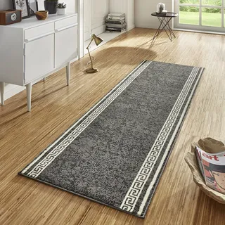 HANSE HOME Teppich Läufer Casa 80x300cm – Teppichläufer Weicher Kurzflor Teppich Modernes Design Läufer für Flur, Schlafzimmer, Kinderzimmer, Badezimmer, Wohnzimmer, Küche Dekoläufer – Grau