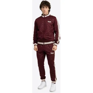 Lonsdale Herren Trainingsanzug schmale Passform Ashwell Oxblood/Ecru L