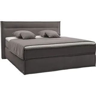 Musterring Boxspringbett MUSTERRING "JustB SC100", grau (taupe), B:200cm L:215cm, Komplettbetten, Boxspringbett, schwebende Optik, inklusive Topper, verschiedene Farben, 180 x 200 cm