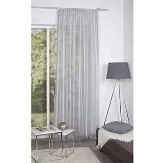 HOME WOHNIDEEN Home fashion Kombibandschal Längsstreifen, Grau, 245 x 140 cm