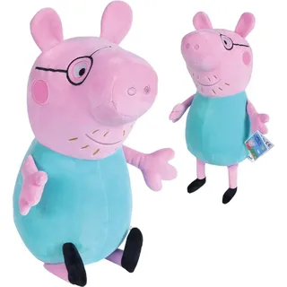Simba Peppa Pig Plüsch Papa Wutz 37 cm Rosa/Türkis
