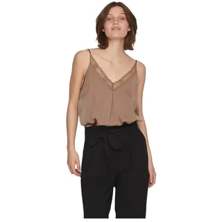 Vila Cava ärmellose Bluse - Brown Lentil - 40