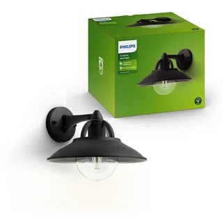 Philips Außenwandleuchte Aluminium 20,7 cm E27 1x42W schwarz