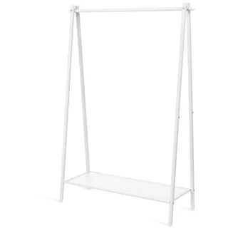Boxxx Garderobenständer , Weiß , Metall , 92.5x153x33.5 cm , Schuhablage, standfeste Füße, Jackenhalter , Garderobe, Garderobenständer