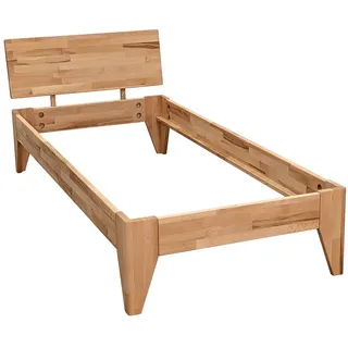 Betten-ABC Massivholzbett Rustica, Kernbuche in Naturoptik, natur geölt, Größe: 90x200 - Braun