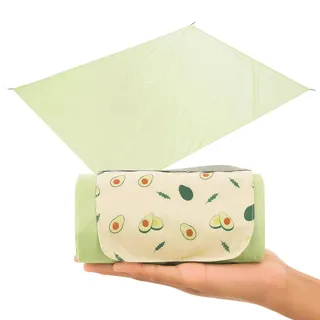 LIUZHUJ Picknickdecke Klein Wasserdicht, Tragbare Strandmatte, Picknick Decke mit Bodenheringen, Grün Stranddecke Klein Faltbar, für Camping, Strände, Parks