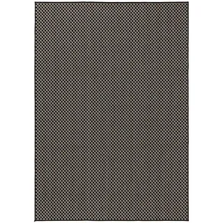 benuta Outdoorteppich Lou Schwarz 120x170 cm , Kunststoff , Grafikmuster , Rechteckig , 120x170 cm , Oeko-Tex® Standard 100, Made in Turkey , wasserabweisend , Teppiche und Böden, Teppiche, Outdoorteppiche