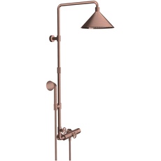 Bild von Axor Showerpipe mit Thermostat Kopfbrause 240 2jet brushed red gold