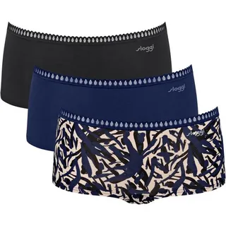 SLOGGI GO Crush Short 3 St. Blau/Schwarz XS