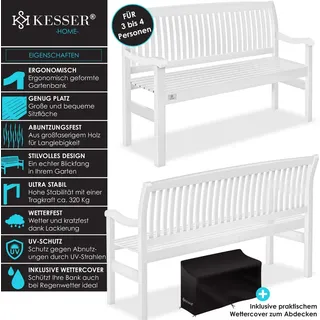 Kesser Gartenbank 150 cm Weiß