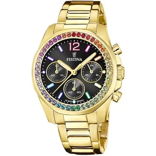 Festina Boyfriend Rainbow F20609/3 Quarzwerk Damen-Armbanduhr