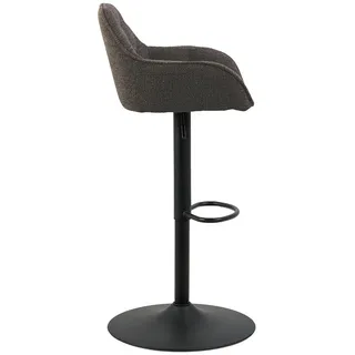 ebuy24 Barhocker, Brooke, Stühle Grau, Stoff, 52 x 52 x 109 cm , Metall , 52x109x52 cm , Esszimmer, Barmöbel, Barhocker