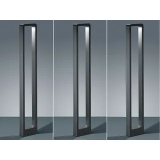 LED Pollerleuchte in Anthrazit 100cm - 3er Set Wegeleuchten Terrassenbeleuchtung