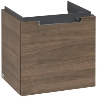 Villeroy & Boch Subway 2.0 Waschtischunterschrank, 1 Auszug, Waschbecken mittig, 440x420x352mm, A68410VH, Farbe: Arizona Oak, Griff chrom glänzend