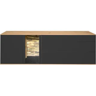 Mäusbacher Lowboard Faro Lowboard, B 207 cm, inkl. Beleuchtung, Push to open Funktion,