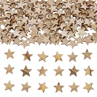 ParPix Kleine Holzsterne zum Basteln 1,2cm,100 Stück Holz Sterne Deko Weihnachten,Tischdeko Streudeko Weihnachten,Holzsterne Klein,Stern Weihnachts Konfetti,Holzsternen Geburtstag Weihnachtsdeko Tisch