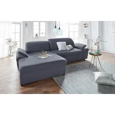 exxpo - sofa fashion Ecksofa »Kyoto, L-Form«, wahlweise mit Bettfunktion und Bettkasten, grau