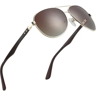 ZENOTTIC Polarisierte Retro Pilotenbrille UV400 Metall Rahmen Sport Sonnenbrille