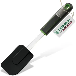 FACKELMANN CHEFKOCH Teigschaber Premium – Abgerundete Kante um alle Teigreste zu entfernen – Hitzebeständig bis 230°C – Hochwertiges Silikon, Ideal für Teig & Gebäck