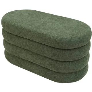 Mobili Rebecca Fusshocker Dunkelgrün 38/76/38 cm , Grün , Textil , 38x38x76 cm , Wohnzimmer, Sessel, Hocker & Hockerbänke, Poufs