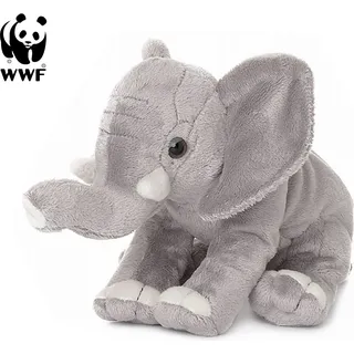 Plüschtier Elefant (Rüssel hoch, 18cm) lebensecht Kuscheltier Stofftier