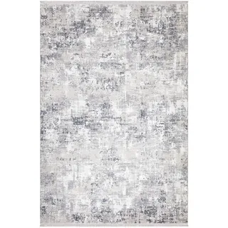 Vintage-Teppich , Creme, Weiß, Hellgrau, Dunkelgrau , Textil , Abstraktes , rechteckig , 120x180 cm , Teppiche und Böden, Teppiche, Webteppiche