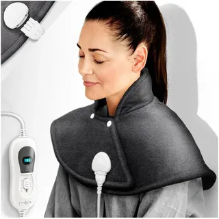 sinnlein Heizkissen elektrisch für Schulter, Nacken und Rücken | Heizcape mit 3 Temperaturstufen & Abschaltautomatik | Wärmekissen mit Abschaltautomatik und 100W