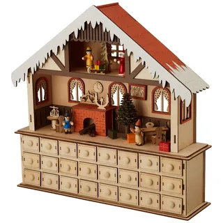 Small Foot Company small foot Adventskalender Stube mit Beleuchtung 2021 10546 natur/bunt