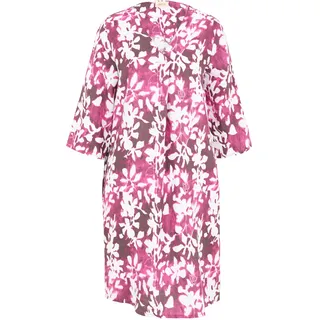 Sommerkleid CARTOON "Sommerkleid mit Muster", Damen, Gr. 40, EURO, bunt (cream, rosé), Obermaterial: 100% Leinen LI., Kleider Sommerkleid