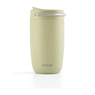 EQUA Cup - Thermobecher aus Edelstahl mit Keramikbeschichtung - Hält bis zu 4 Stunden heiß - 100% Auslaufsicher & mit Silikonboden - Umweltfreundlich & Stylisch - 300 ml (Matcha)