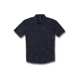 Volcom Stone Tropics S/S T-Shirt, Kinder M Blauschwarz