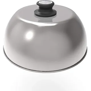 LotusGrill Grillhaube f kompakten s Small LotusGrill G280 Edelstahl Thermometer