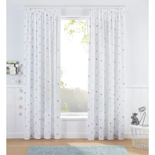 Gardine MY HOME "Stern" Gr. 1, bunt, B:140cm H:145cm, Baumwolle (Bio-Baumwolle), Gardinen, Gardine, Kindergardine, einseitig mit Sternen bedruckt