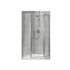 Duka Prima 2000 Glass Fünfeckdusche CUFS1071 190cm weiß ESG-cincilla CUFS1071190WEIC10