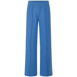 GOLDNER Stoffhose "Jersey-Hose mit Biesen" seitliche Eingriffstaschen, blau