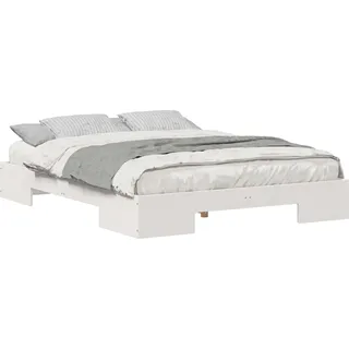 vidaXL Bettgestell Weiß 140 x 200 cm - Weiß