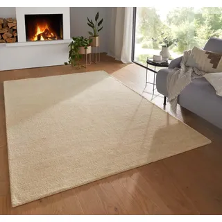 Taracarpet Teppich Georgia Gabbeh Loom Wollteppich strapazierfähiger Schurwollteppich fürs Wohnzimmer, Schlafzimmer und Esszimmer Creme 160x230 cm