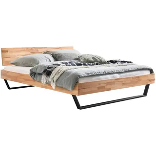 Hasena Massivholzbett Asti 160 x 200 cm Holz Braun Kernbuche