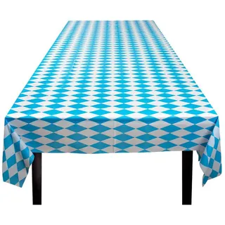 Boland 54256 - Tischdecke Bayern, Motiv Bayerische Raute, Größe 180 x 130 cm, aus Kunststoff, Bierfest, Tisch, Dekoration, Party, Geburtstag