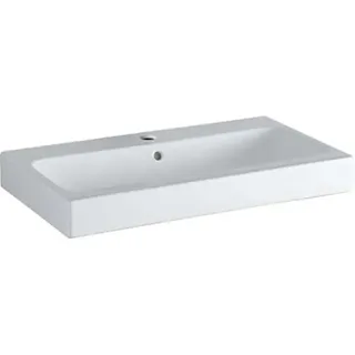 Geberit iCon Waschtisch 750 × 485 mm, weiß, 124075600, Farbe: Weiß, mit KeraTect