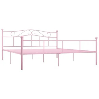 vidaXL Bettgestell Rosa Metall 180x200 cm - Rosa