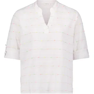 Cartoon Klassische Bluse "Casual-Bluse mit Lurexfaden", weiß, orange
