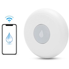 Wassermelder,Smart Home Wassersensor,warnt bei Wasserschäden in Küche, Bad, Keller, lauter Wasseralarm, IP67 Wasserdicht,Funktioniert mit Zigbee 3.0 Gateway