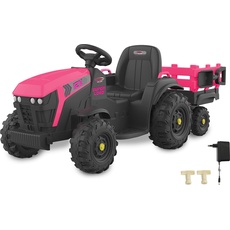 Bild Ride-on Traktor Super Load mit Anhänger pink (460897)
