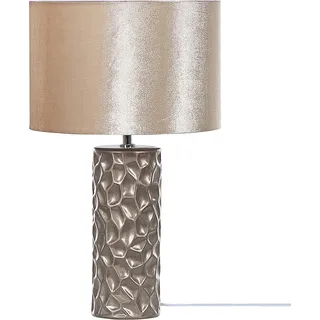 Beliani Tischlampe Gold 50 cm Trommelform SANKURU