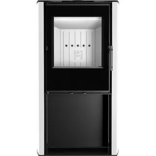 HITZE CANE S-W Weiß Kaminofen 6,5 kW – moderner Holzofen, EcoDesign 2022, + - Weiß