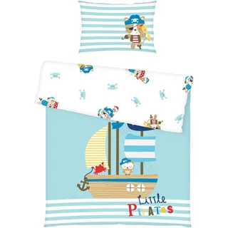 Herding Baby Best Kleinkinder-Bettwäsche-Set, Lara Little Pirates Wendemotiv, Bettbezug 100 x 135 cm