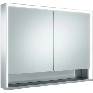 KEUCO Royal Lumos Spiegelschrank Wandvorbau 2-türig, kurze Tür, offenes Ablagefach, 1000mm, 14324171301, Ausführung: ohne Dali Steuerung