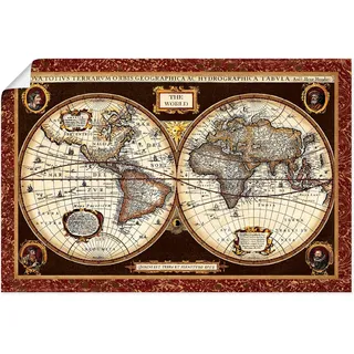 Artland Wandbild »Weltkarte« 1 Stk. tlg. als Alubild, Leinwandbild, Poster in verschied. Größen, braun