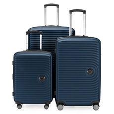 Mitte - Koffer-Set Koffer Trolley, TSA (S,M & L), Dunkelblau